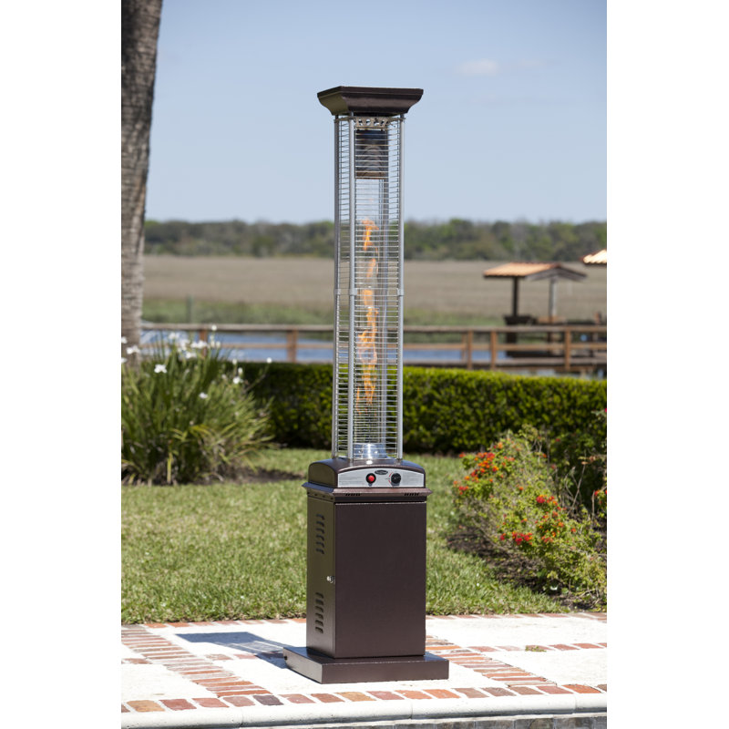 Fire Sense Hammered Square Flame 46,000 BTU Propane Patio Heater